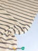 cream and black stripe jersey fabric