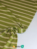 green and white stripe jersey fabric