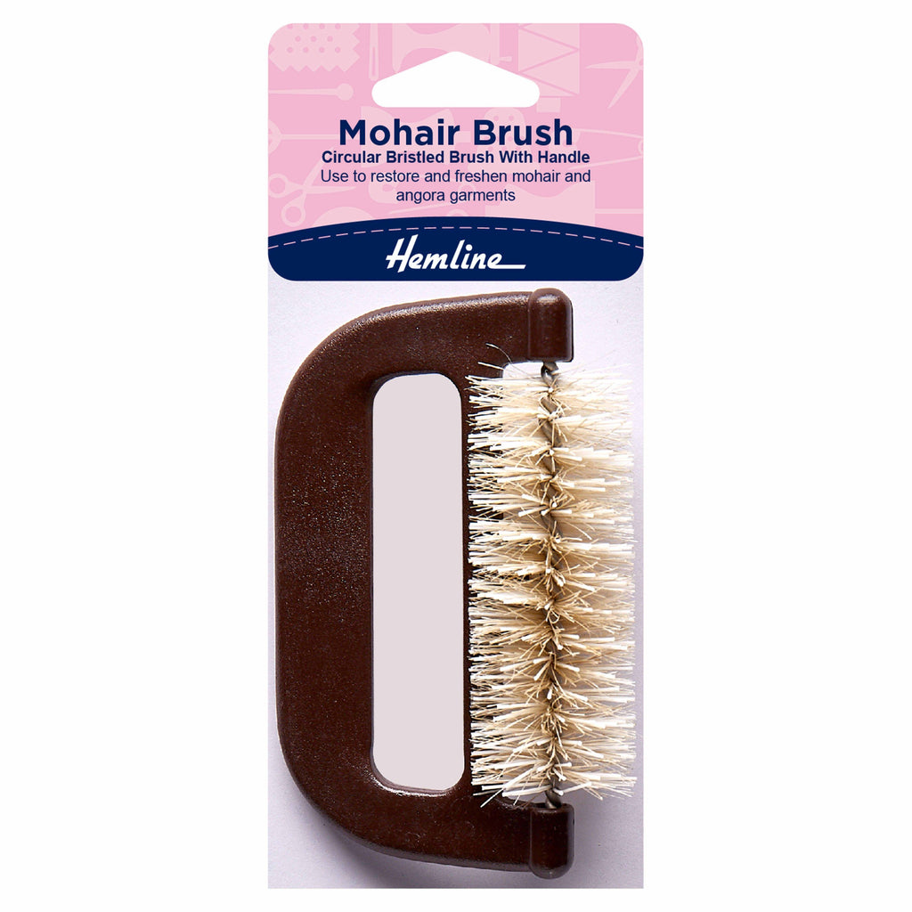 Circular Mohair brush with hard bristles