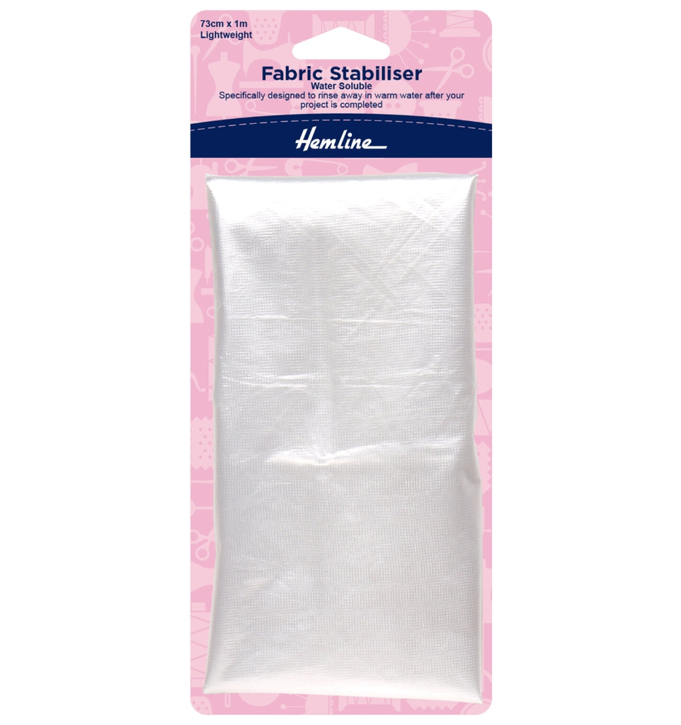 Hemline fabric stabilizer package on a white background