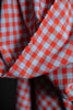 Close-up of red and white checkered fabric