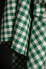 Close-up of green and white checkered fabric
