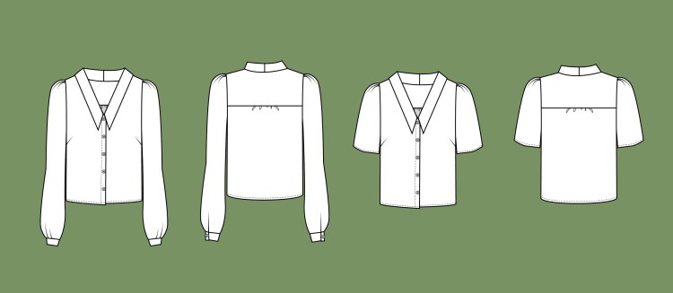 White shirt with vest on a green background