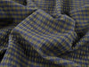 Close-up of blue and yellow checkered fabric