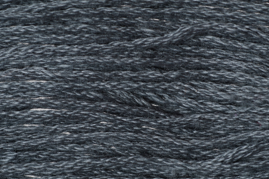 Close-up of dark gray yarn texture