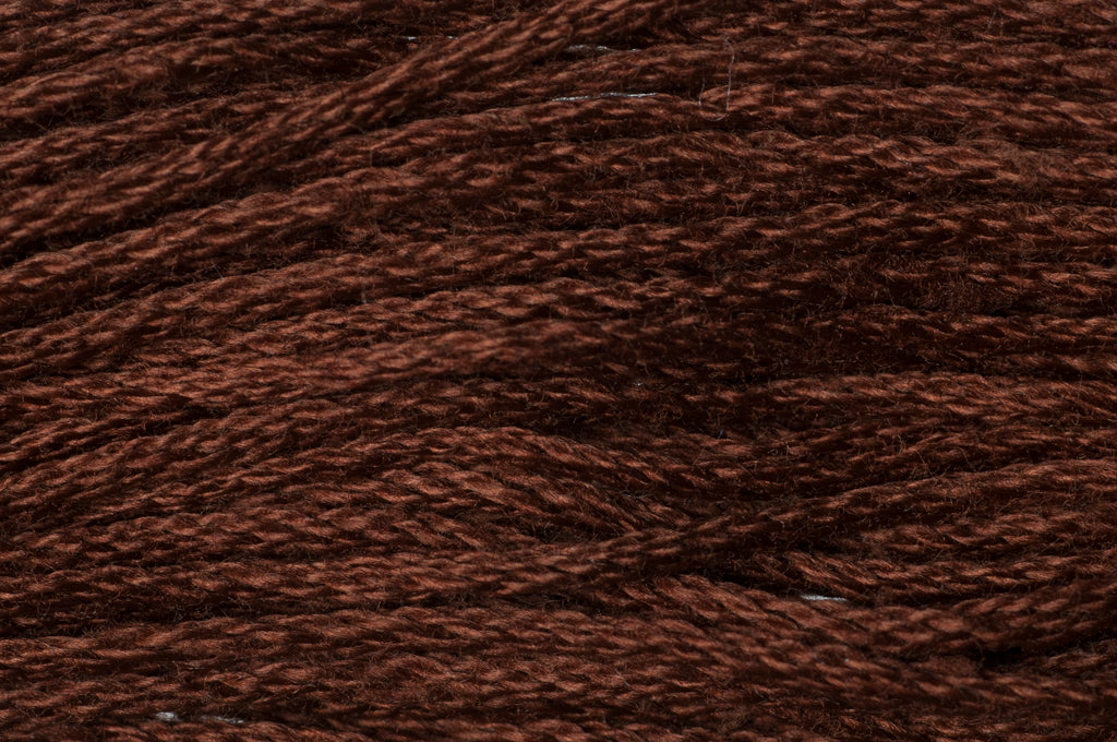 Close-up of brown yarn texture