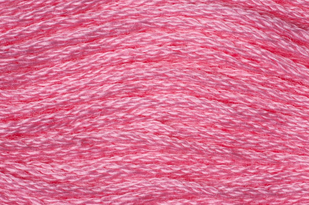 Close-up of pink embroidery floss