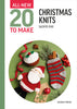 Book cover of 'All-New 20 Christmas Knits to Make' by Sachiyo Ishii with festive illustrations on a green background.