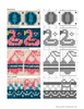 A knitting pattern booklet page titled 'POOL PARTY DOODLES | 29' showing several knitted swatches and corresponding gray schematic charts. Visible designs include Beach Ball, Flamenco Float, Swimsuit (swimming costumes), and Pool Ladder.