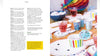 A two-page music instruction sheet showing printed lyrics and notes for a song, with a small inset color photo of a decorated drink on a table in the lower right corner.