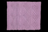 Purple knitted fabric with geometric pattern on a black background