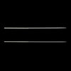 Two silver needles on a black background
