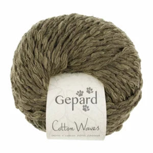Ball of Gepard Cotton Waves yarn on a white background