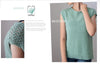Green knitted top worn by a person with 'Whisperlike' branding on a gray background