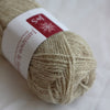 Ball of yarn with a label on a white background