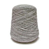 Gray skein of yarn on a white background