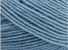 Close-up of blue yarn with visible texture