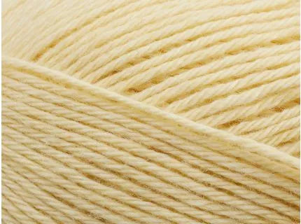 Close-up of a ball of light beige yarn