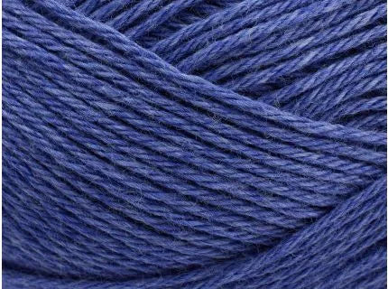 Close-up of blue yarn strands