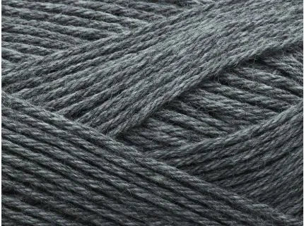 Close-up of dark gray yarn strands