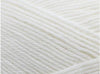 Close-up of white yarn with visible texture