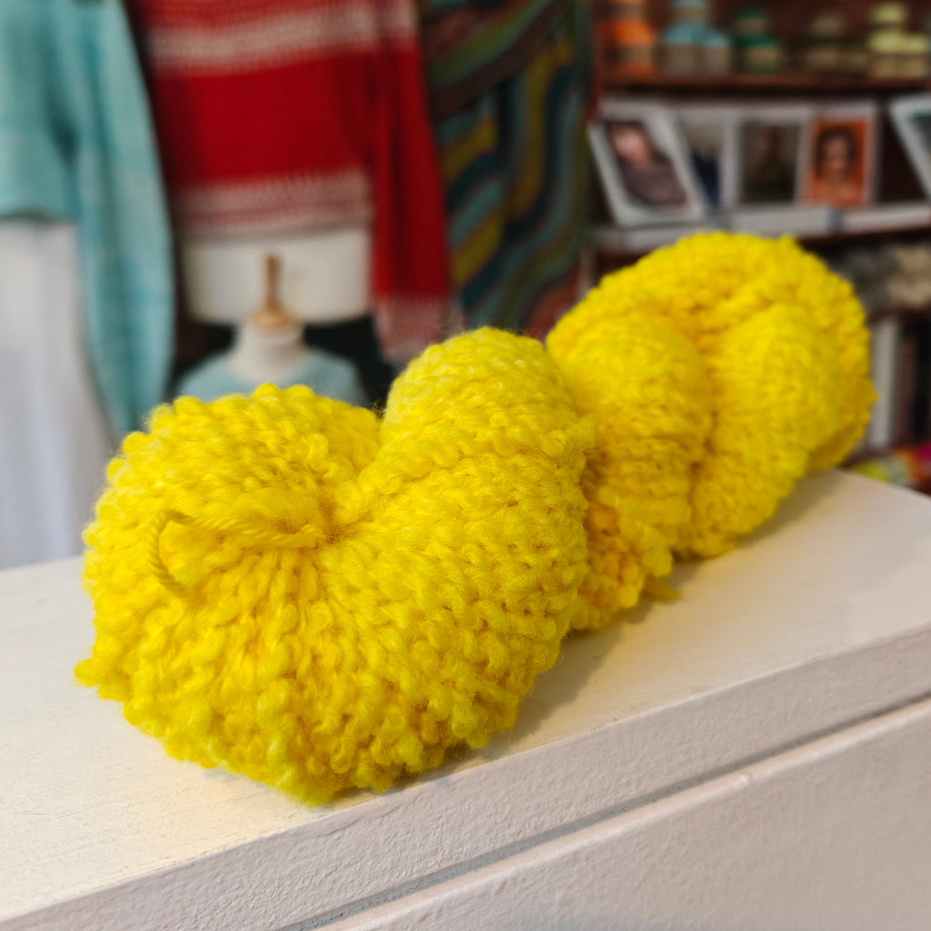 skein of bright yellow wool