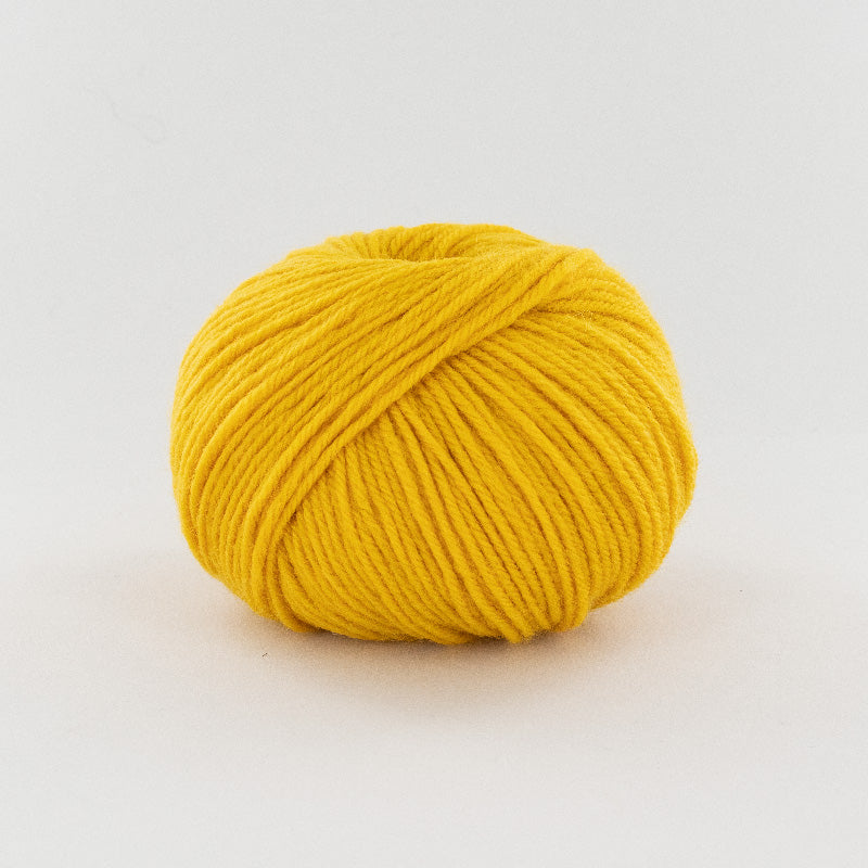 ball of bright yellow wool
