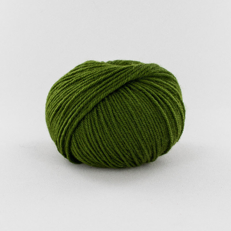 ball of olive green yarn