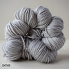 gingers hand dyed pep in your step worsted indie dyed superwash merino wool machine washable plump bouncy yarn indie dyed ginger twist studio light grey dove gray
