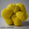 ginger's hand dyed sheepish sock yarn wool british bluefaced leicester and nylon 4ply fingering weight high twist sturdy and soft machine washable indie dyed liquid sunshine bright yellow