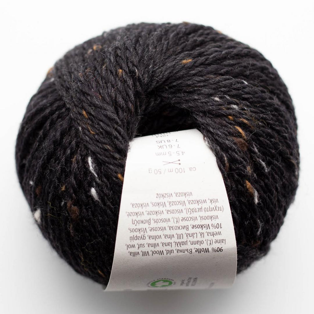 black ball of tweed wool