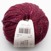burgundy red ball of tweed wool