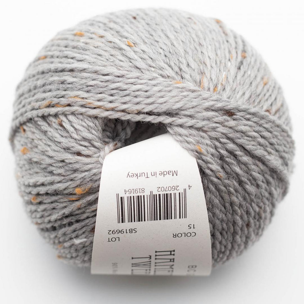 light grey ball of tweed wool