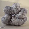 gingers hand dyed splendid lace british bluefaced leicester and silk 2ply lace weight soft smooth indie dyed wool yarn light dove grey gray