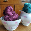 hand dyed merino silk 4ply fingering weight burgundy purple and teal green blue indie edinburgh scotland